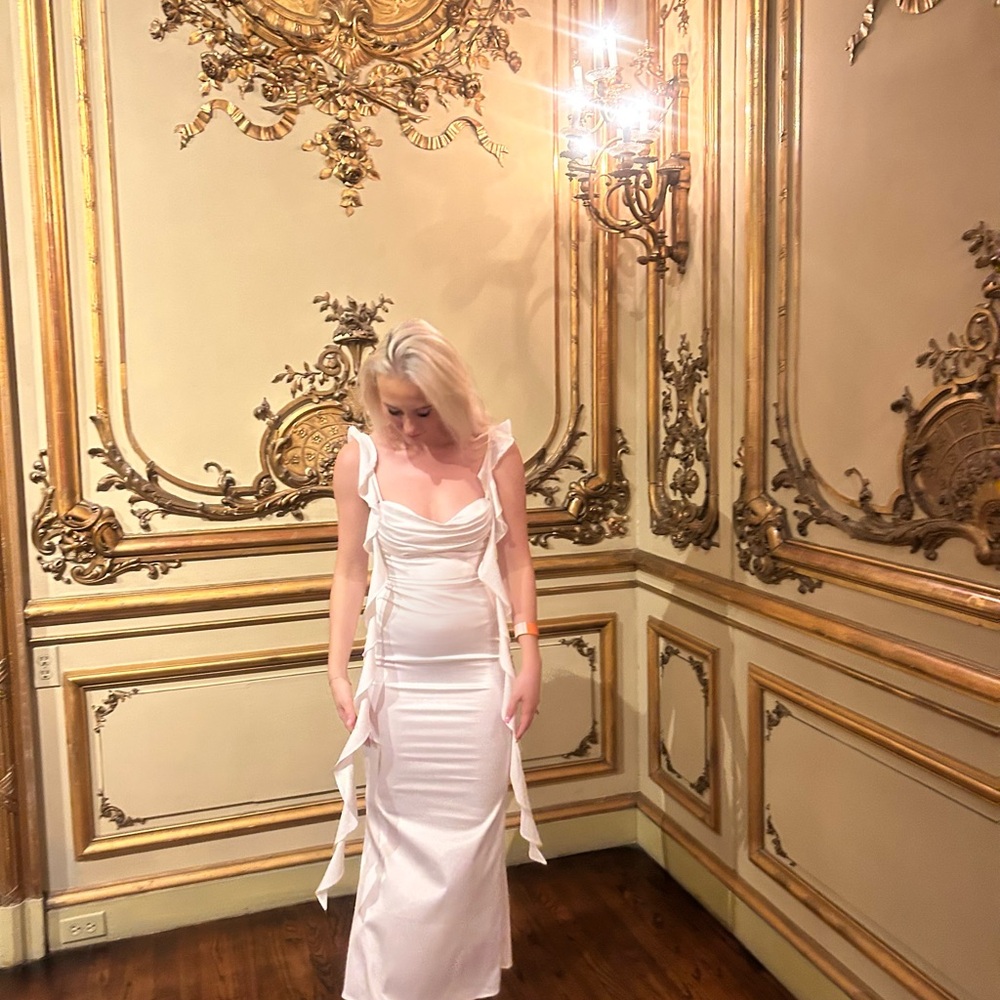 Bridal Shower White Midi Dress